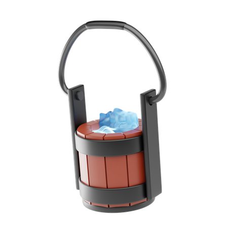 Seau en bois  3D Icon