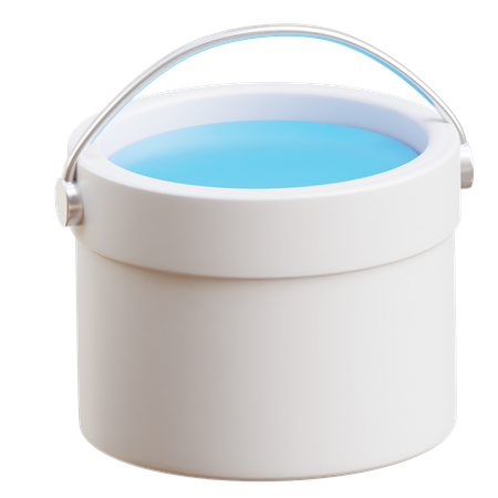 Seau rempli d'eau  3D Icon