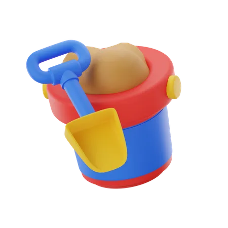 Seau de sable  3D Icon