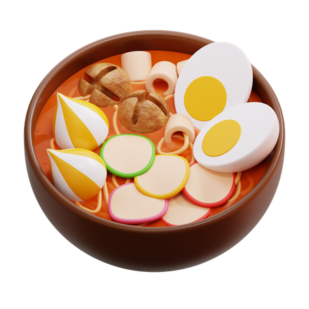 Seblak Indonesian Spicy Savory Wet Chips Soup  3D Icon