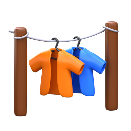 Secando ropa  3D Icon