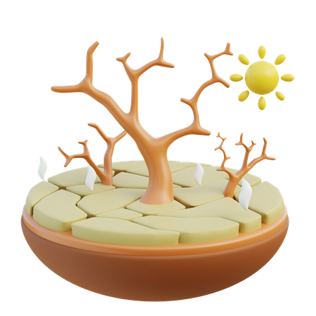 Sécheresse  3D Icon