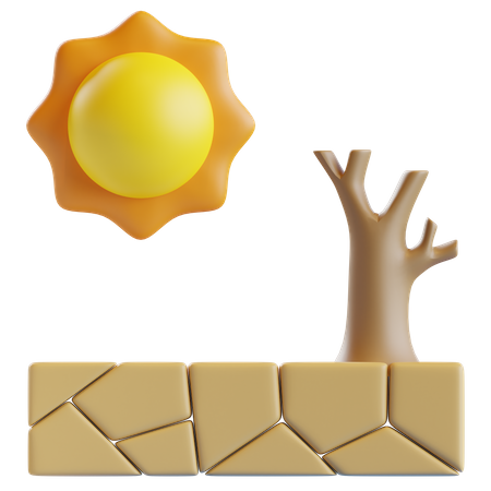 Sécheresse  3D Icon