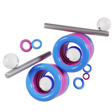 Sechseckige blaue abstrakte geometrische  3D Icon