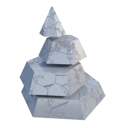 Sechseckige Pyramide  3D Illustration