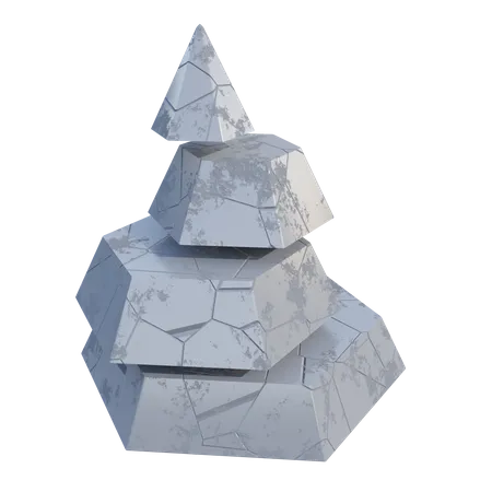 Sechseckige Pyramide  3D Illustration