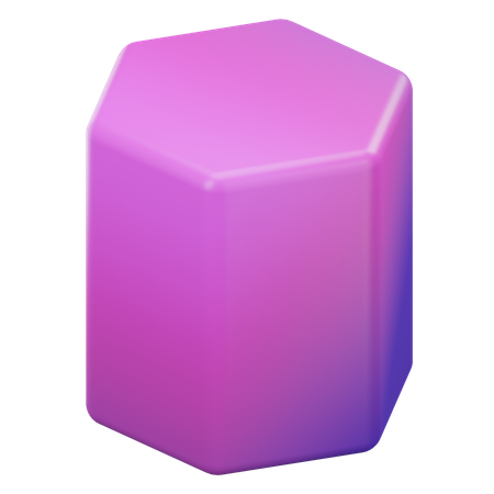 Sechseckiges Prisma  3D Icon