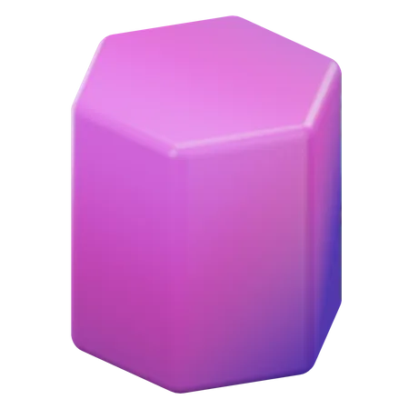 Sechseckiges Prisma  3D Icon