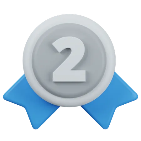Second Medal  3D Icon
