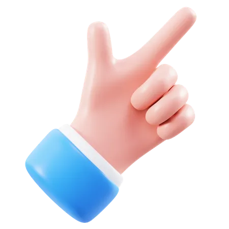 Second Hand Gesture  3D Icon