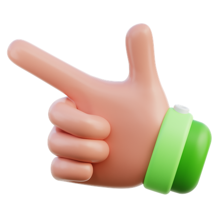 Second Hand Gesture  3D Icon