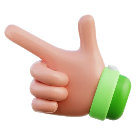 Second Hand Gesture  3D Icon