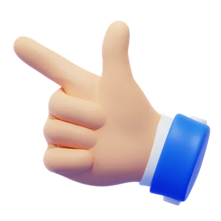 Second Hand Gesture  3D Icon