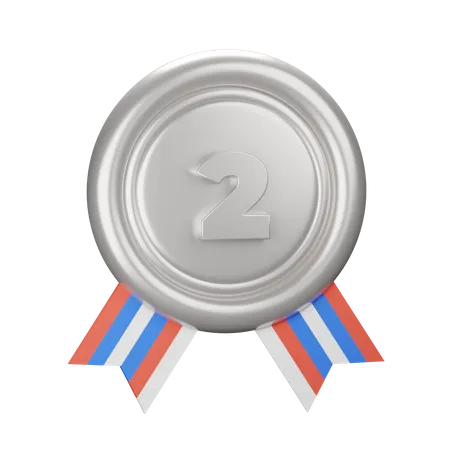 Second Medal  3D Icon