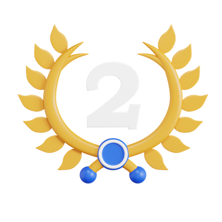 Second Place Achievement  3D Icon