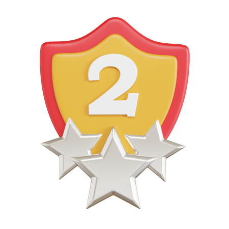 Second Place Badge  3D Icon