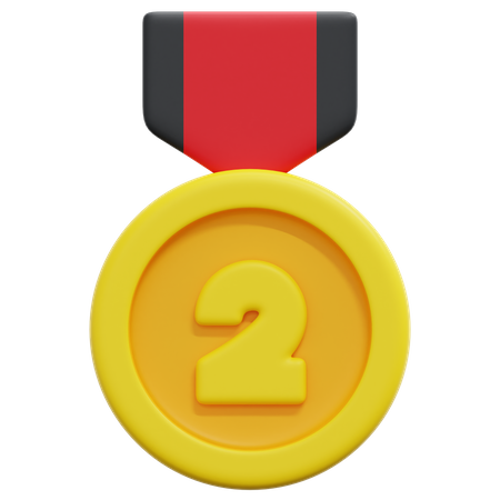 Second Place Medal  3D Icon