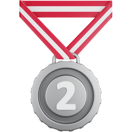 Second Place Medal  3D Icon