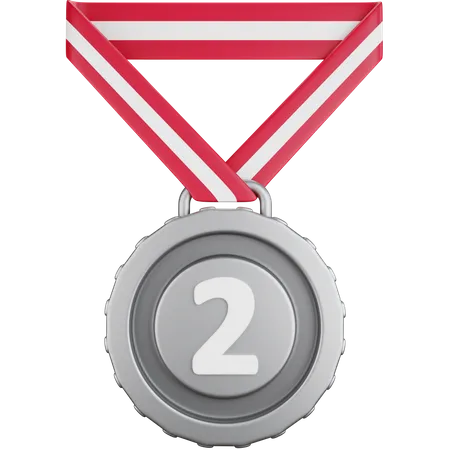 Second Place Medal  3D Icon