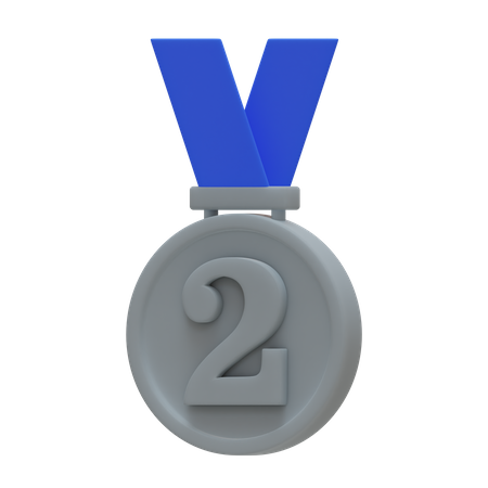 Second Place Medal  3D Icon
