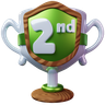 3d second place logo