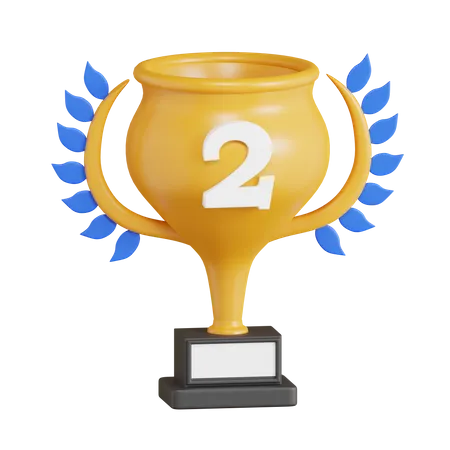 Second Place Trophy  3D Icon