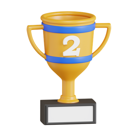 Second Place Trophy  3D Icon