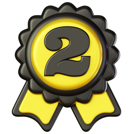 Second Position Medal  3D Icon