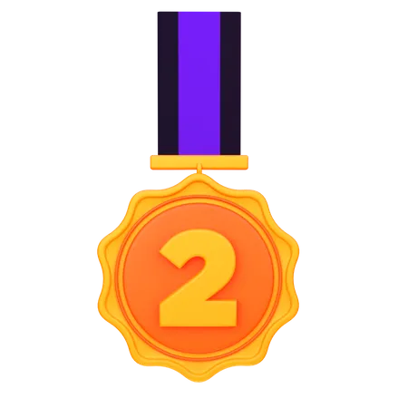 Second Position Medal  3D Icon