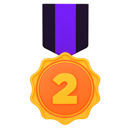 Second Position Medal  3D Icon