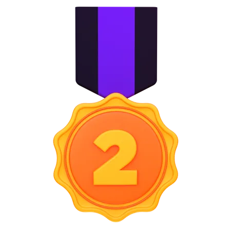 Second Position Medal  3D Icon