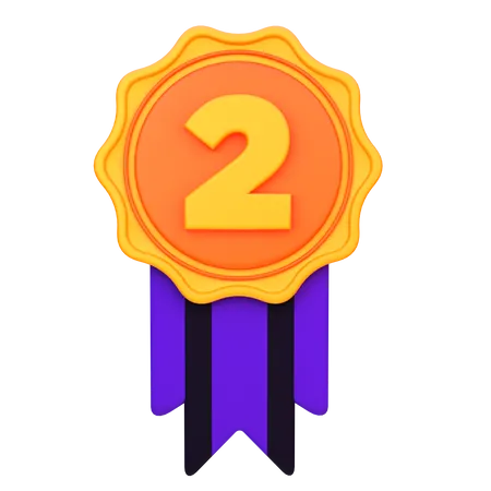 Second Position Medal  3D Icon