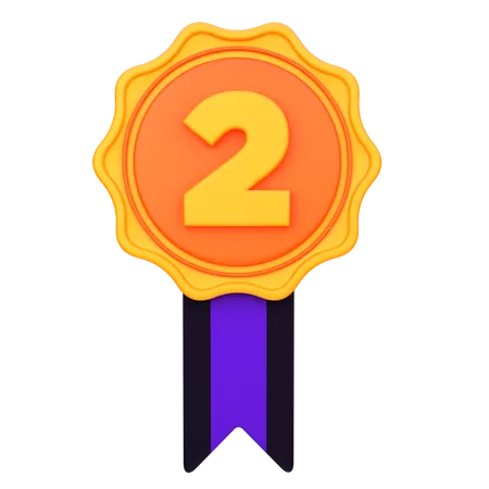 Second Position Medal  3D Icon