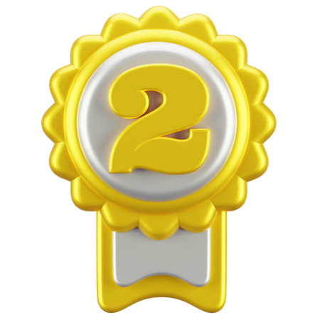 Second Position Medal  3D Icon