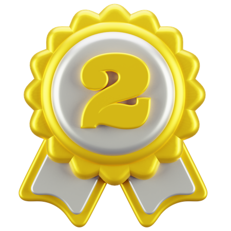 Second Position Medal  3D Icon