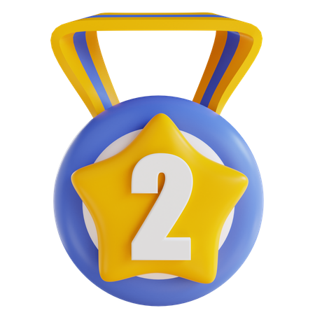 Second Position Medal  3D Icon