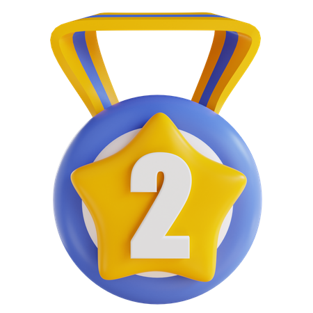 Second Position Medal  3D Icon