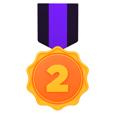 Second Position Medal  3D Icon