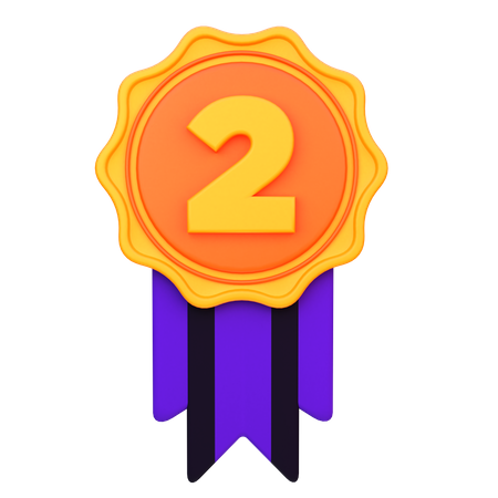 Second Position Medal  3D Icon