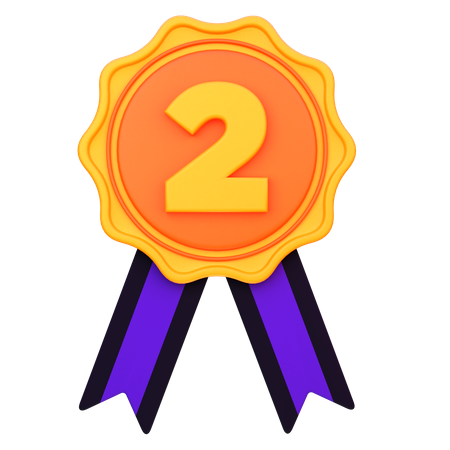 Second Position Medal  3D Icon