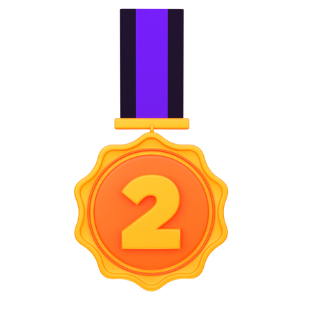 Second Position Medal  3D Icon