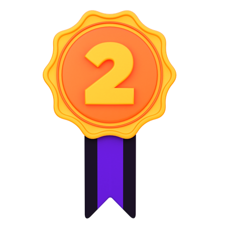 Second Position Medal  3D Icon