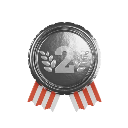 Second Rank Badge  3D Icon