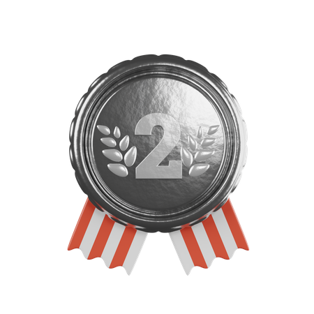 Second Rank Badge  3D Icon