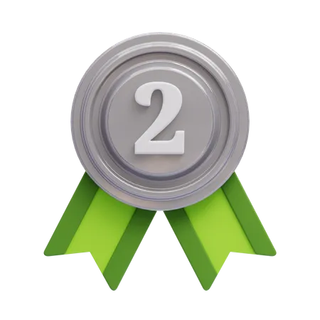 Second Rank Badge  3D Icon