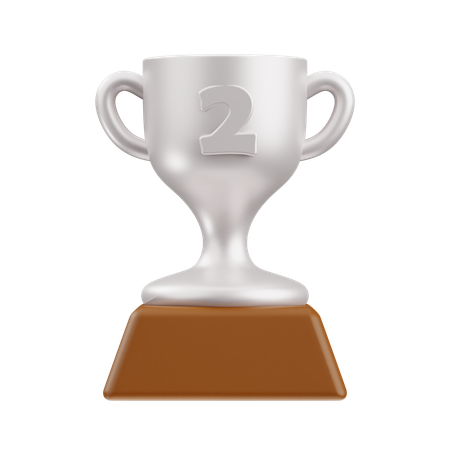 Second Rank Trophy  3D Icon