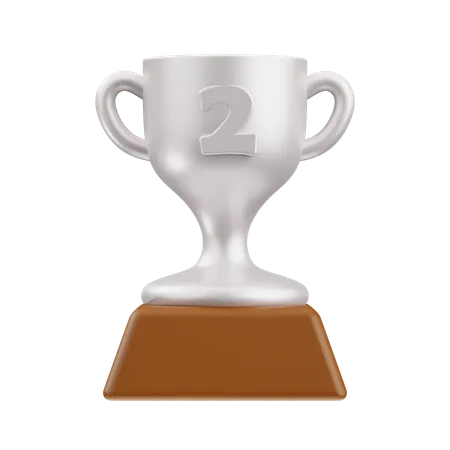 Second Rank Trophy  3D Icon