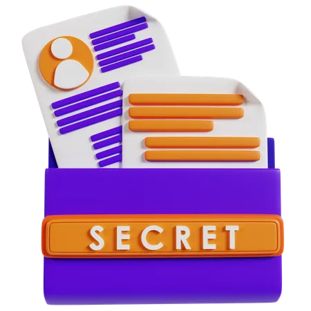 Secret Political Document Folder  3D Icon