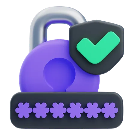 Secure  3D Icon