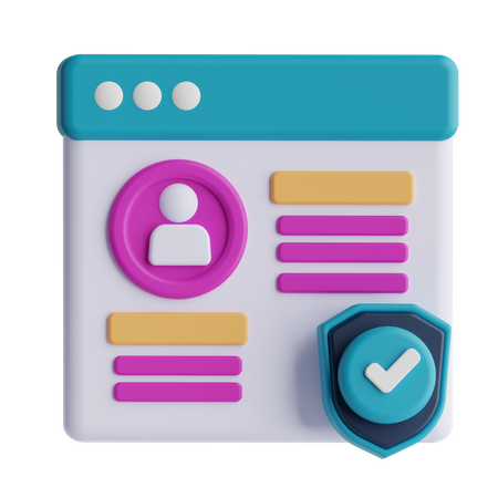 Secure Account  3D Icon